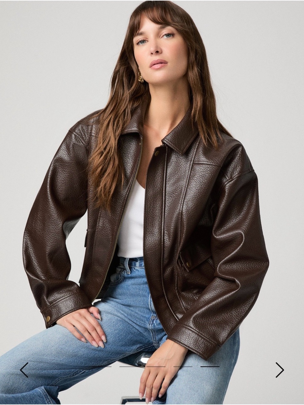 PAIGE Ashland Jacket dark brown leather brand new in original packaging Lrg tags